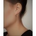Ασημένια επιχρυσωμένα σκουλαρίκια ear jacket 925